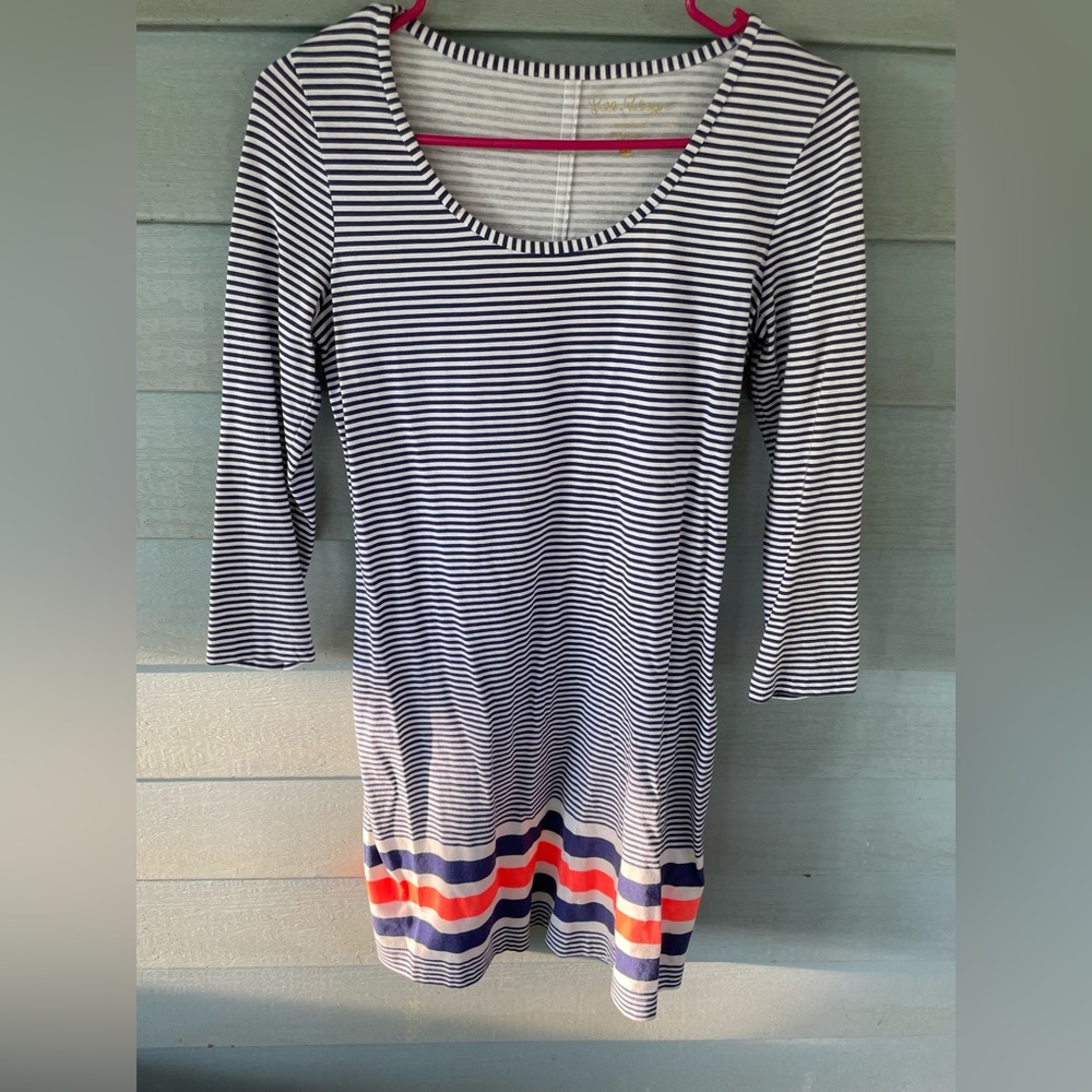 Lilly Pulitzer blue, orange and white dress XS
